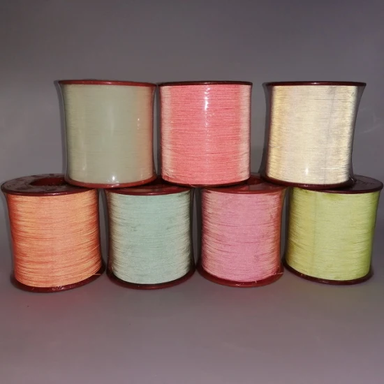 レインボーカラフルなポリエステル反射縫製刺繍糸ペットリーシュ/レインボー反射糸編み物や織り用